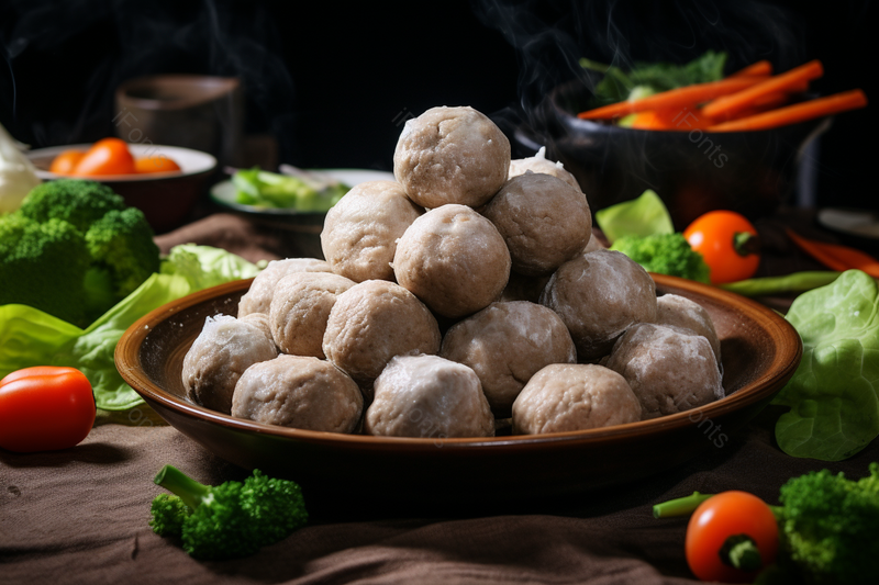 潮汕牛肉丸健康美味的餐饮美食背景图,高清,摄影图,摄影图片,图片大全,摄影图免费下载